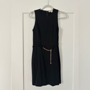 Michael Kors Black Dress with Chain Belt